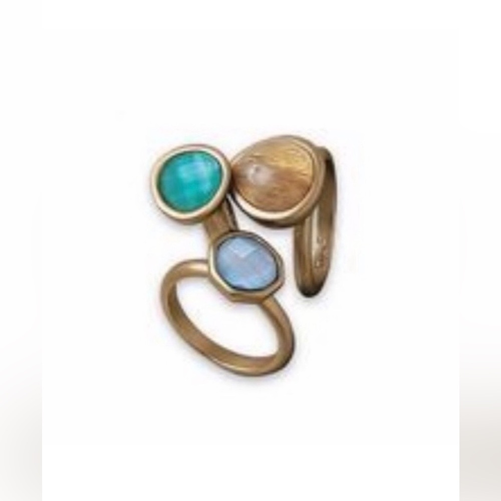 Size 6 Kiam Family by Lia Sophia Vintage Set of 3 Stacking Rings